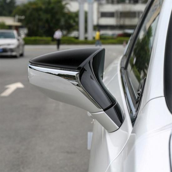 Pair M Style Glossy Black Mirror Cover Caps For 2019-2025 Lexus IS ES RC LS UX