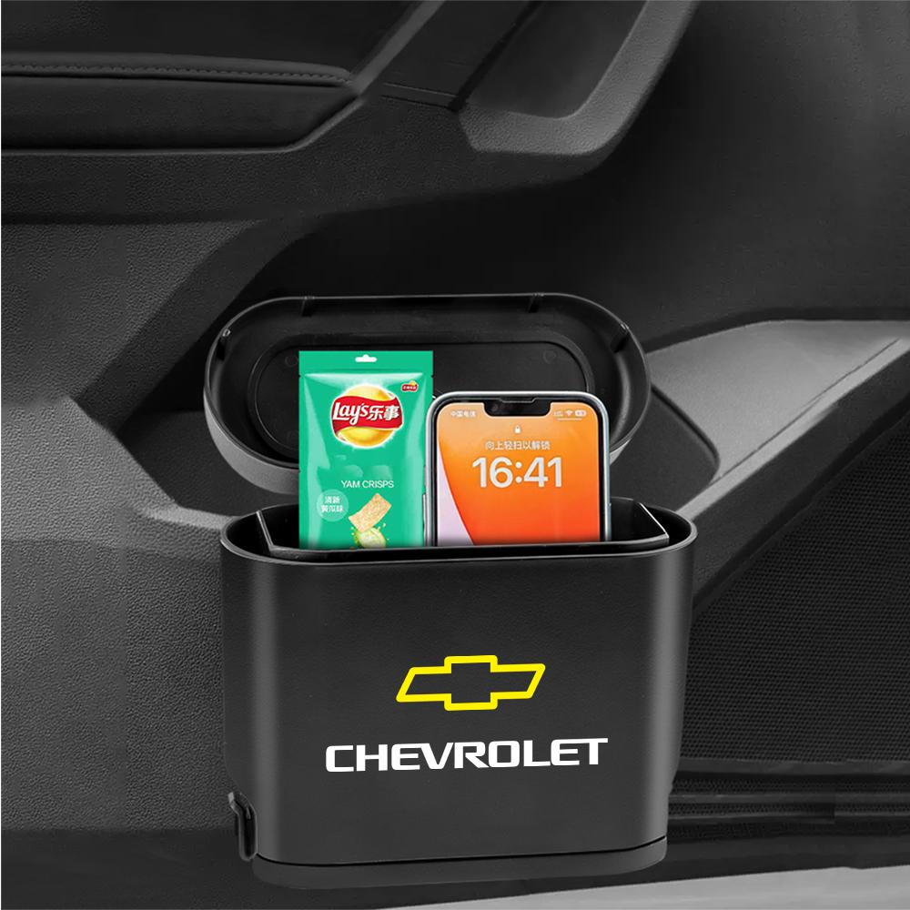 1pcs Car Trash Bin Dust Case Storage Box Accessories for Chevrolet Cobalt Captiva Trax Malibu Epica Silverado Trailblazer Volt