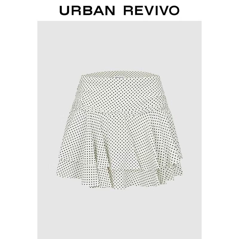 UR2026 Women s Polka Dot Layered Mini Skirt XS