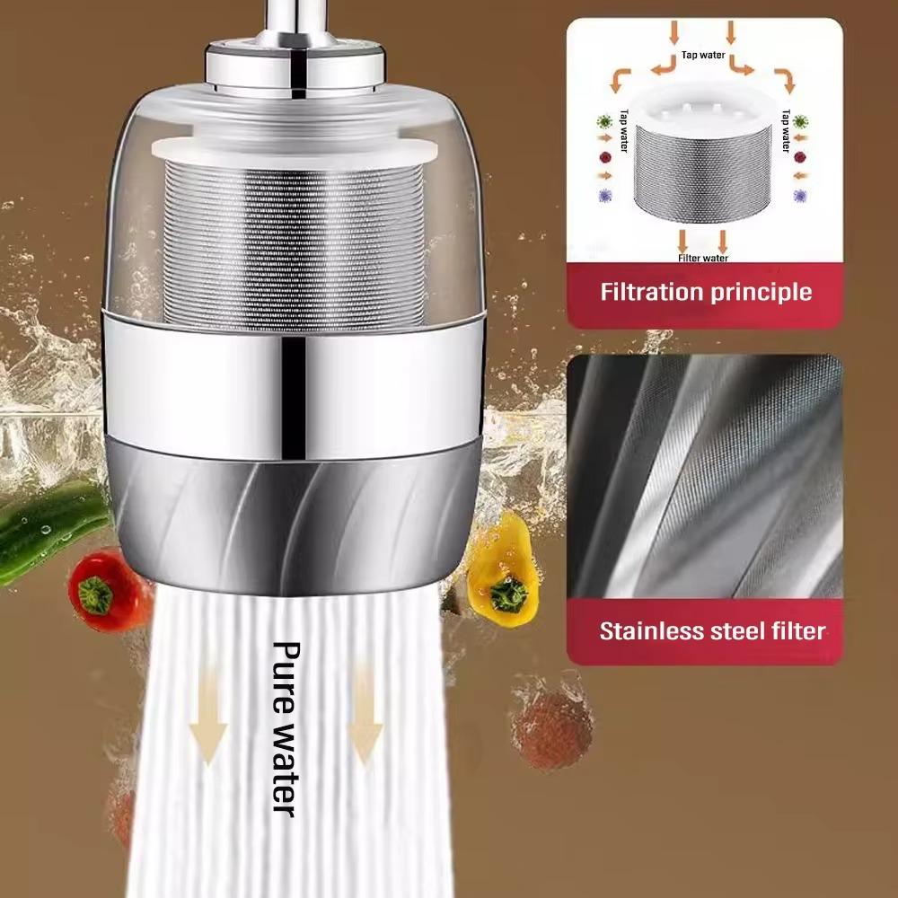 Stainless Steel Filter Kitchen Faucet Extender Rotatable Faucet Bubbler Nozzle  Public Restroom
