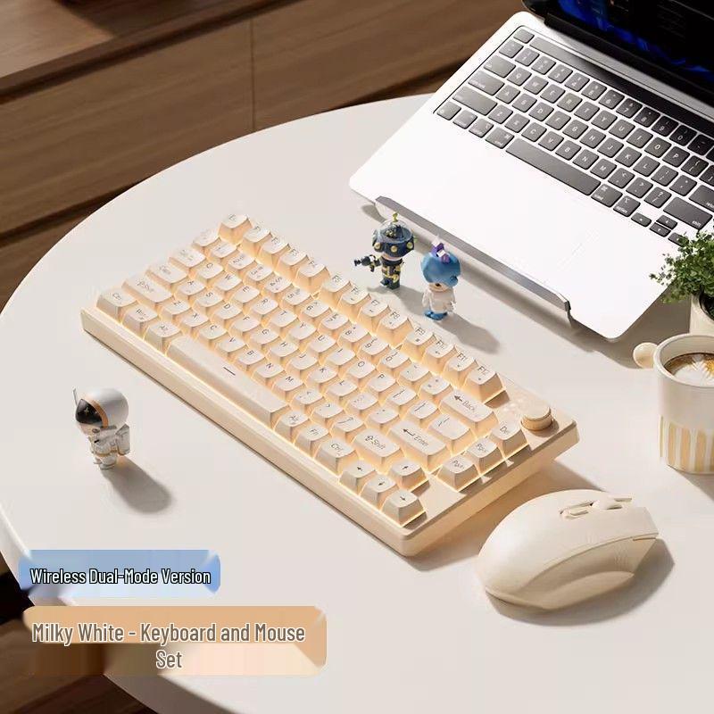 Kabellose, ultra-leise mechanische Gaming-Tastatur für Mädchen – Ideal für Büro & Laptop-Tippen