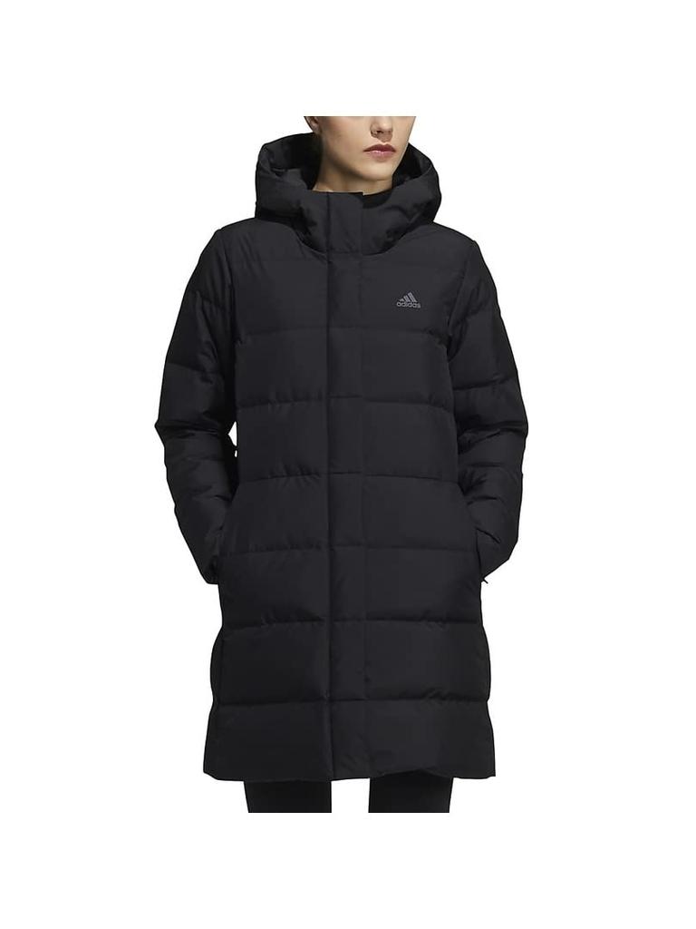 [Adidas] Down Mid-length Down Coat KNE85 Women's BlackGray Five (H23071) M