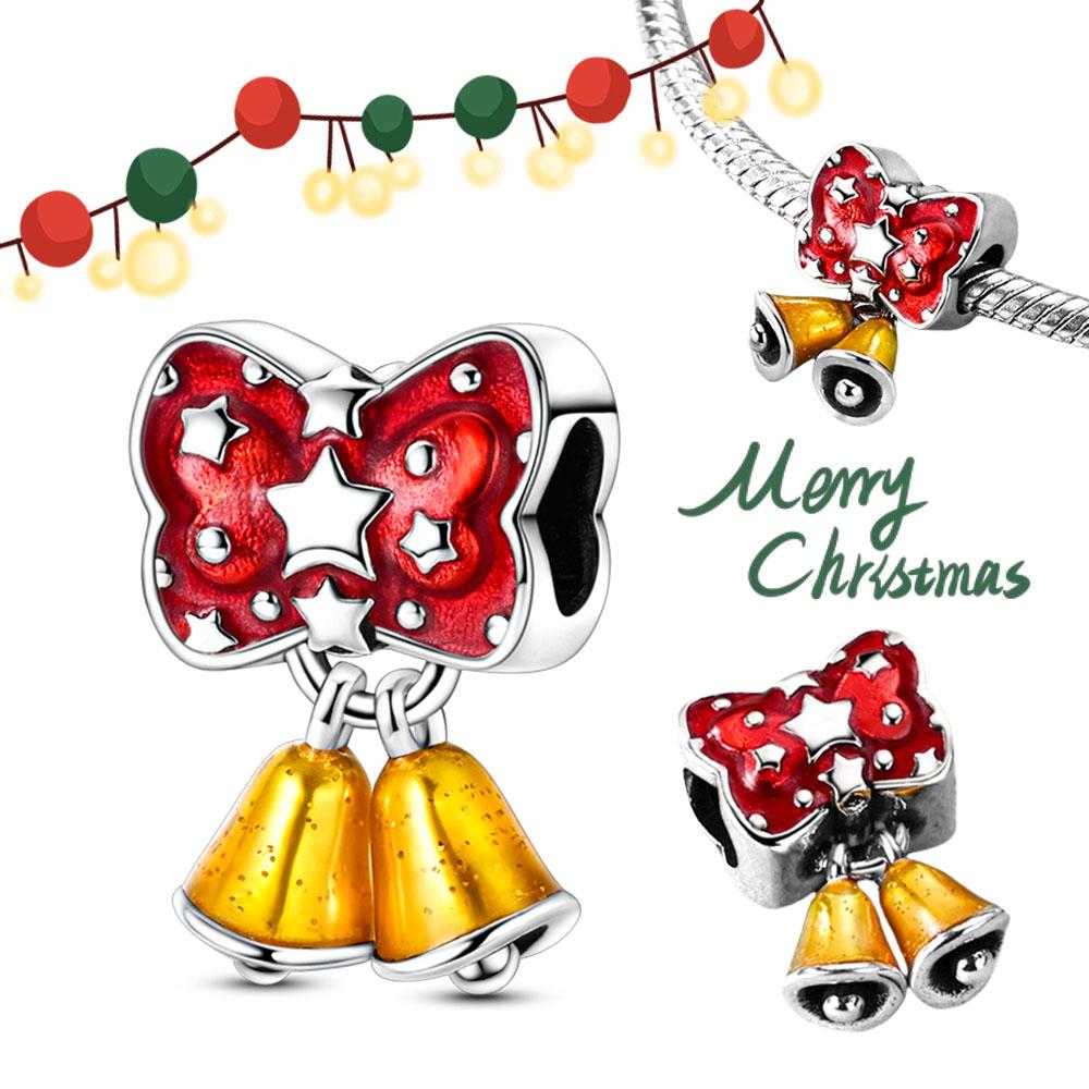 Copper Cute Apple Deer Skewer Decoration Charm Pendant Fit The Brand'S Diy Bracelet Women Christmas Charms For Jewelry Gifts