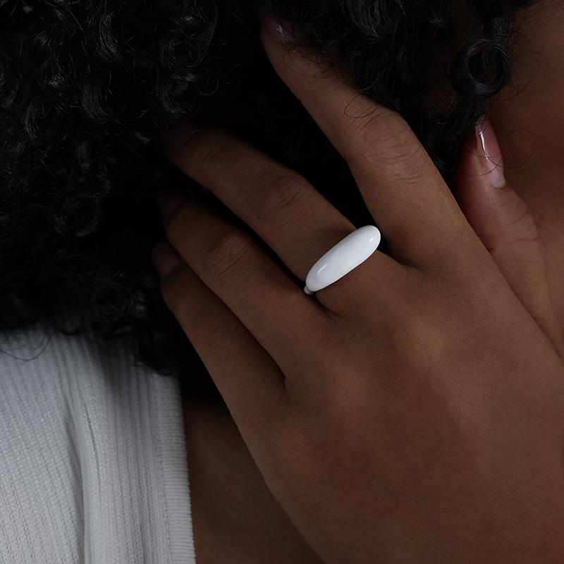 High Quality Stainless Steel Women'S Ring Exquisite Zircon Green White Brown Fashion Girl Gift  Non Fading Wholesale