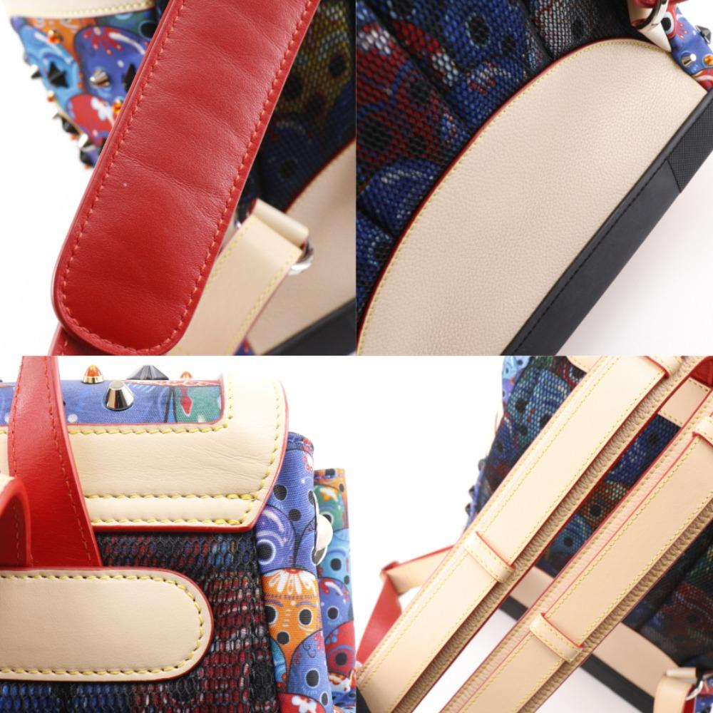 Christian Louboutin Zaino Funk Explorer Funk Zaino Zaino Daypack Borchie Messicane multicolore Nylon/pelle da uomo Usato