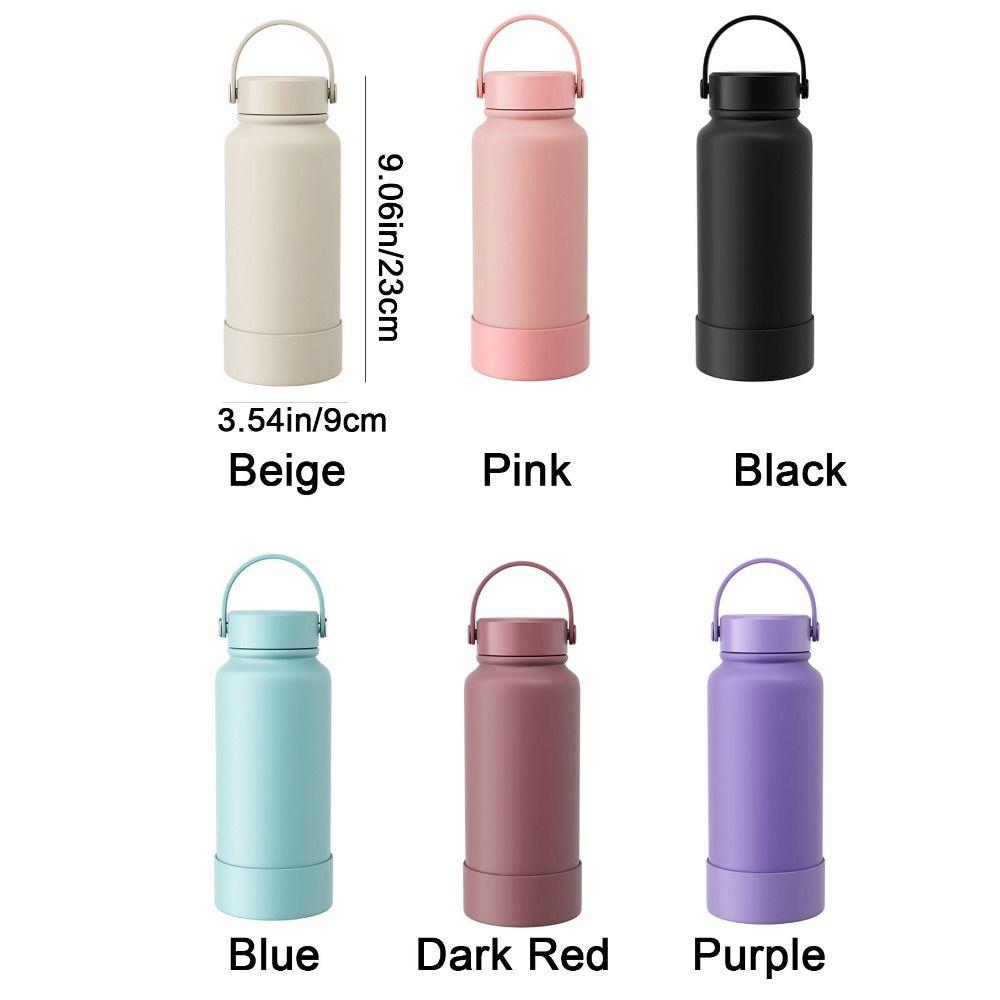 Solid Color Thermos Cup 1000ML Coffee Cups Cute Thermos Bottle  Gift