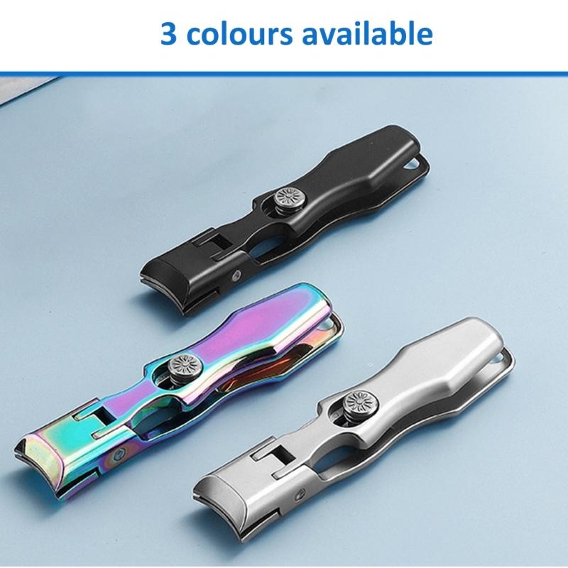 Large Opening Opening Nail Clippers Stainless Steel Nail Cutter with Nail File Toenail Cutter Nail Cutters for Elderly Adult