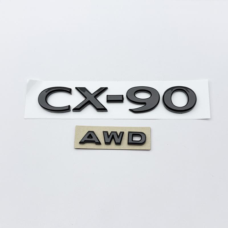 Mazda CX90 Overseas Black Trunk Letter Badge - English Logo Modification