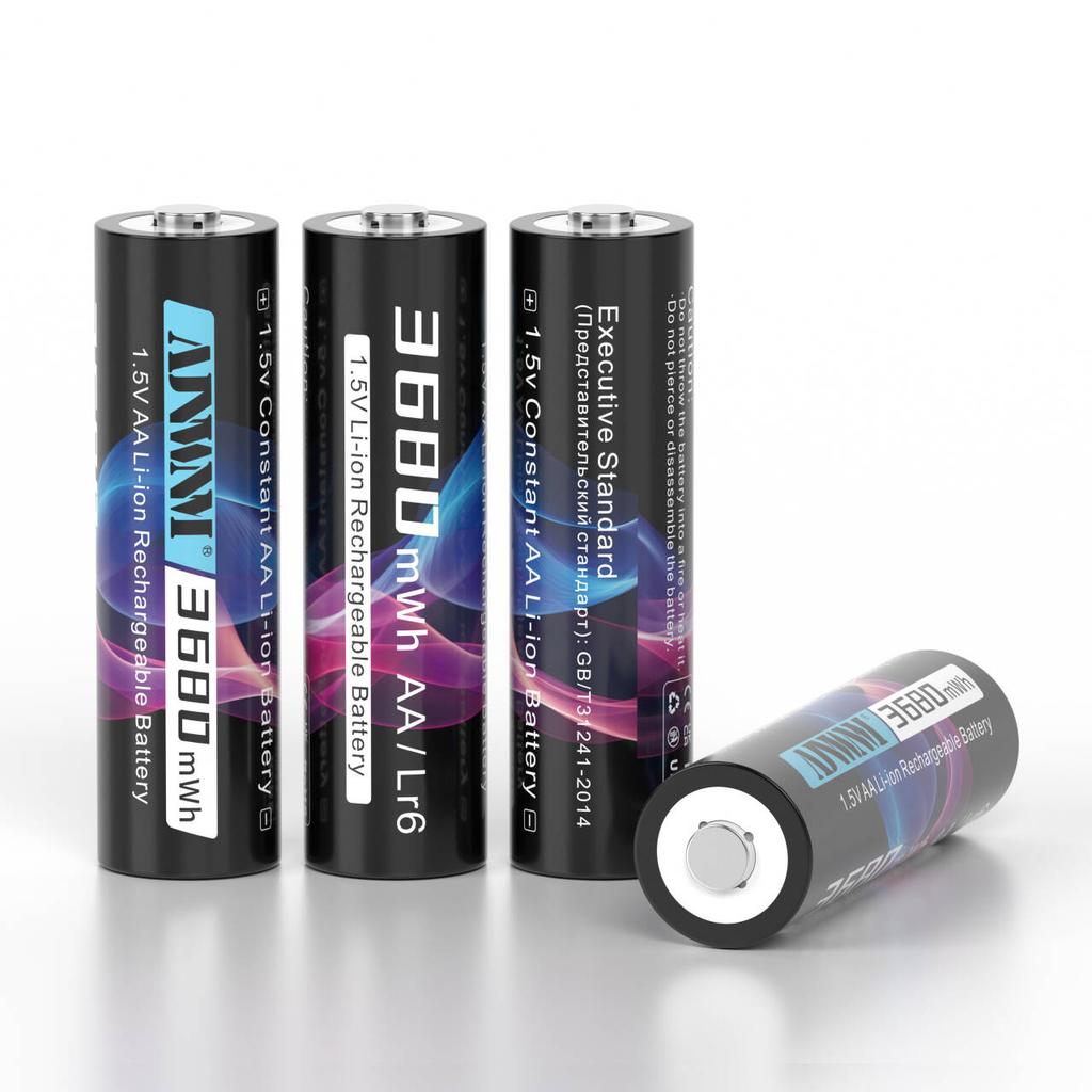 AJNWNM 1.5V AA Lithium-ion Rechargeable battery 3680mWh Battery AA 1.5V for Clock Toys Camera Rechargeable Battery AA 1.5V
