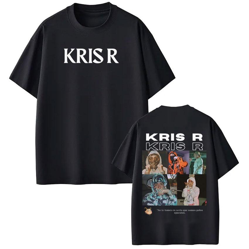 

Rapper Kris R Album Tour 2026 Print Tees Men Women Fashion Clothing T-shirts Short-sleeved Casual pure Cotton Hip-hop T-shirt... S разноцветный