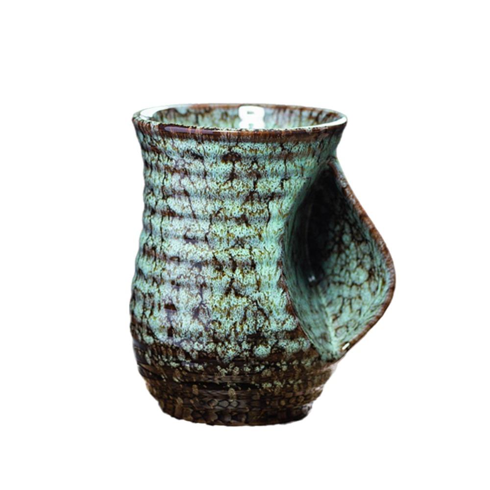 Hitzebeständige glasierte Keramiktasse Kaffeetasse Farbverlauf Ofenbecher Wasserbecher Teetasse Geschenk