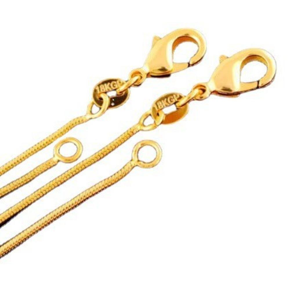 18K Gold Plated Snake Bone Chain Necklace 1mm Thin Pendant Chain Collarbone Chain for Women