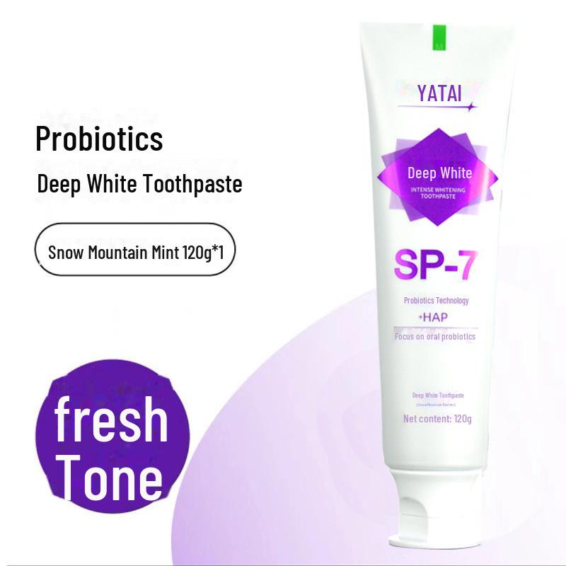

Пробиотическая зубная паста Deep White SP7 для отбеливания и свежего дыхания, аутентичная формула удаления пятен.
