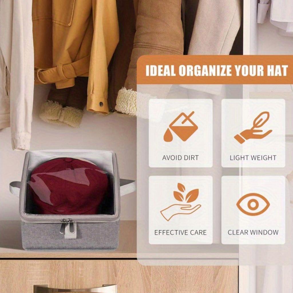 Sturdy Oxford Fabric Cap Organizers With Reinforced Stitching For Multiple Hats Storage Hanging Solution Home Decors