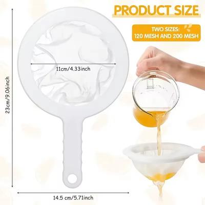 Nylon Ultra-fine Filter Mesh Sieve Soy Juice Coffee Milk Food Strainer Spoon Kitchen  Gadgets 120/200/400 Mesh Filter