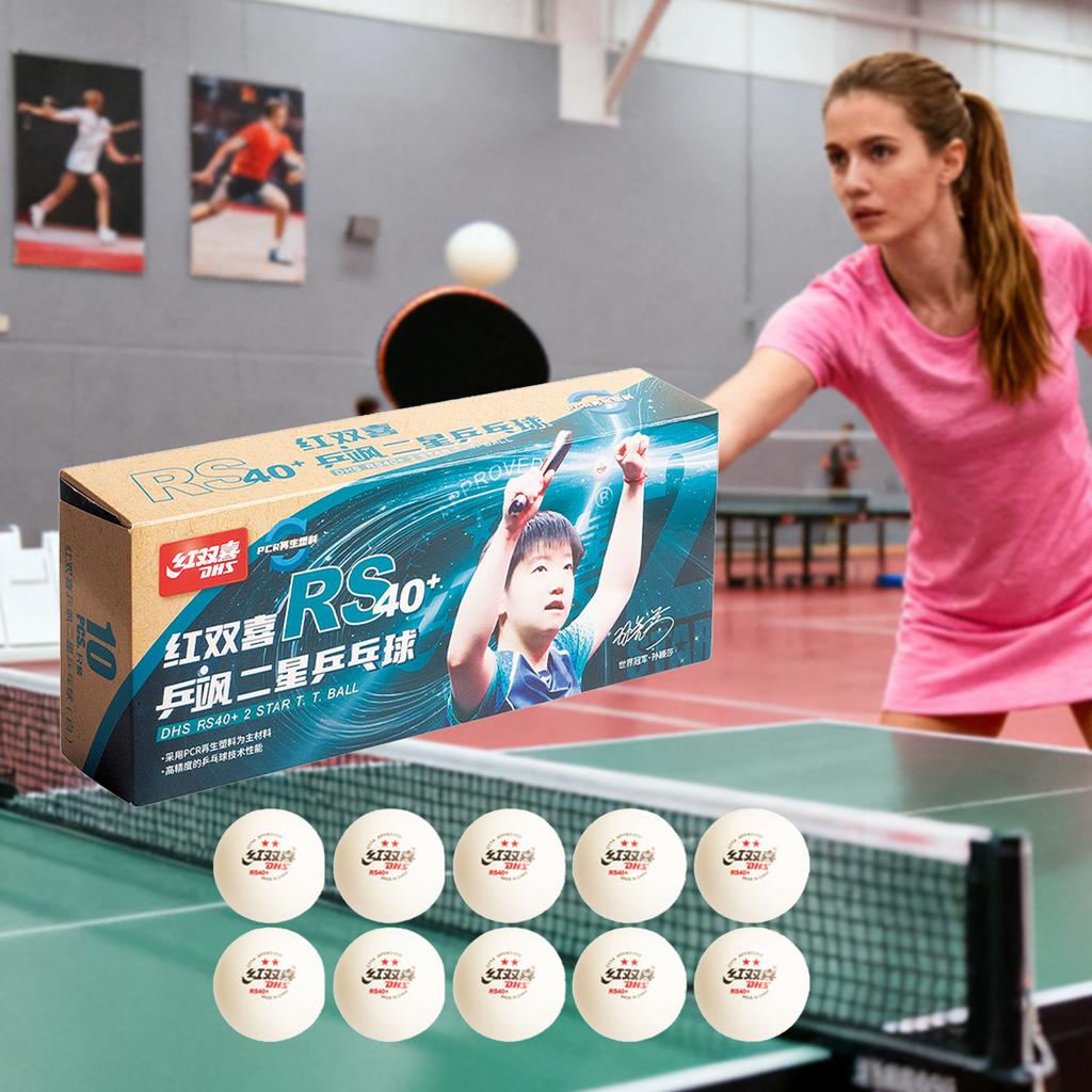 DHS 40+ Table Tennis Balls, Durable Training & Competition Grade Ping Pong Balls for Match Play Practice and Professional Use
