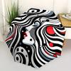 1pc Abstract Art Print Automatic Open/Close Umbrella, Umbrella with Cartoon Design, Portable Compact Umbrella for Men & Women, Good Holiday