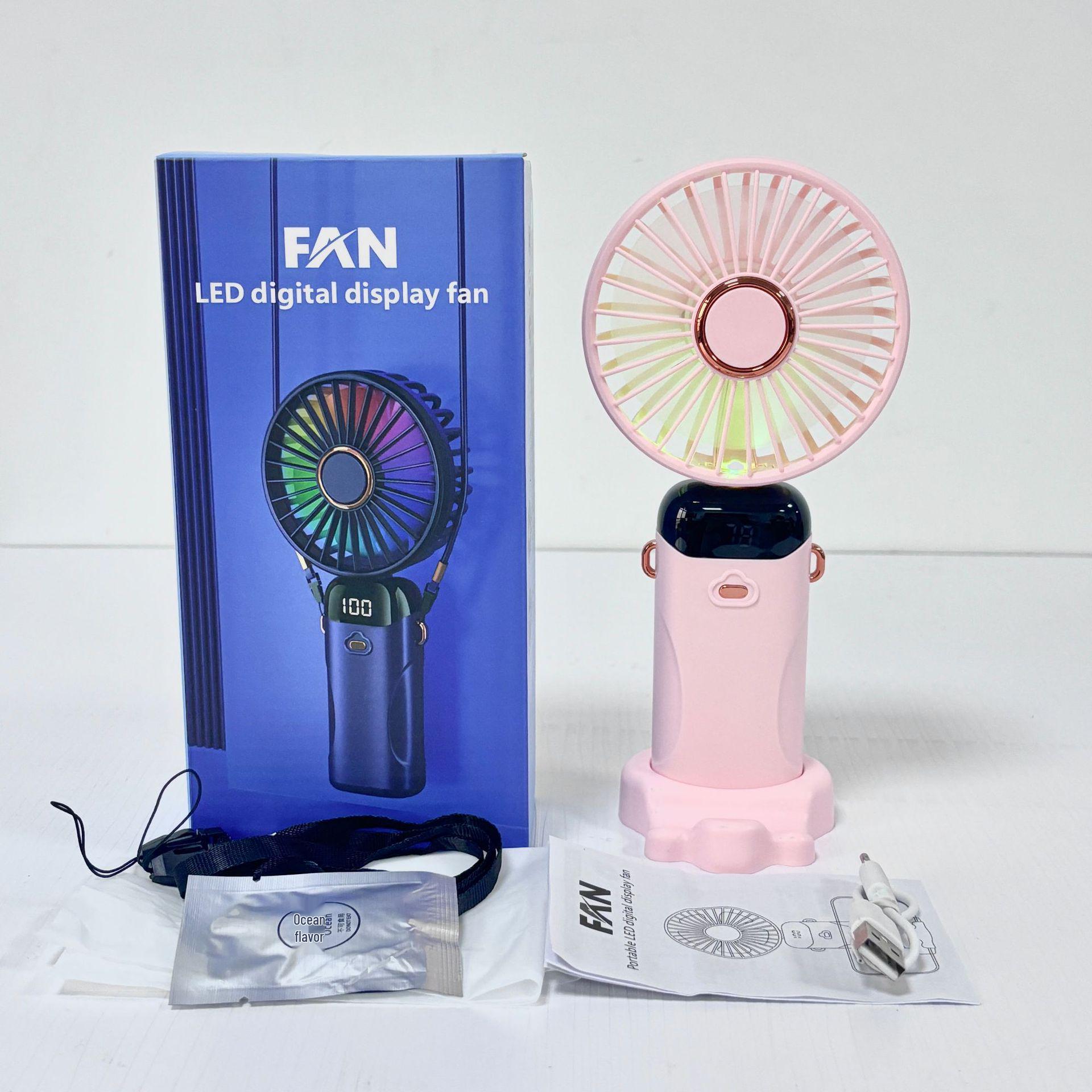 

Seven-Color Digital Display Foldable Phone Holder with Long-Lasting Battery & Six-Speed Mini Fan 195 x 90 x 46 mm