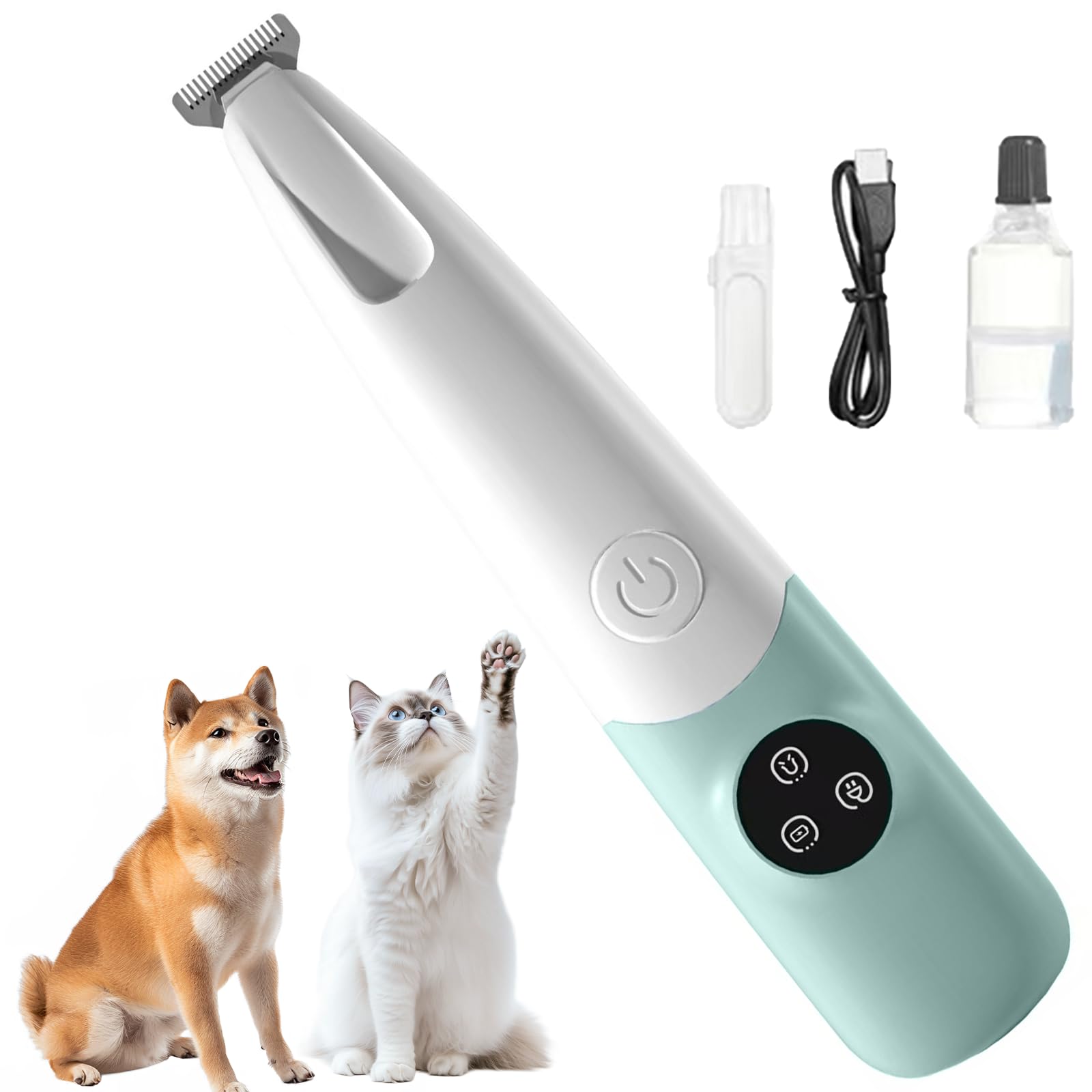 

Pet Clippers for Dogs and Cats and Butt Area Clippers with Attention to Detail Ideal for Home and Small Animals Low Low Short Medium Long Charging зелёный