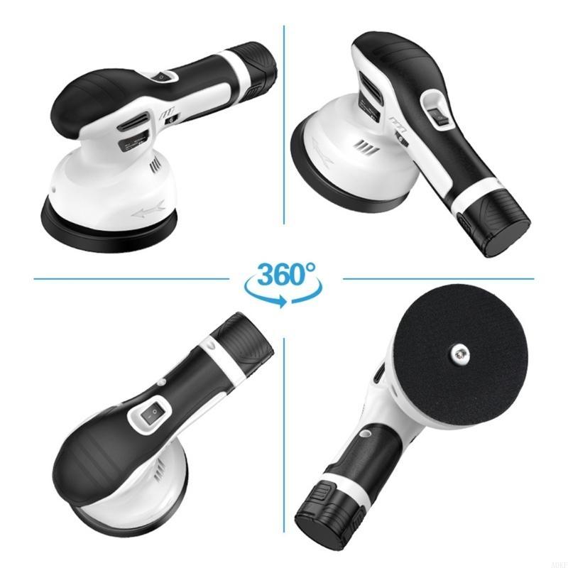 Cordless Buffer Polisher Portable Polisher Lithium Battery 6 Variable Speed Polishing for Car Detailing/Polishing/Waxing A0KF