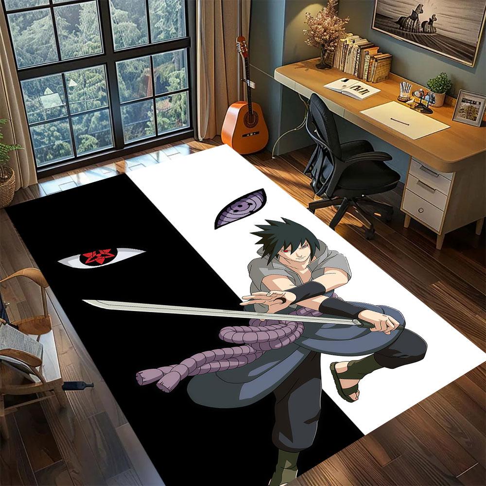 Naruto Anime Charakter Teppich für Wohnzimmer Schlafzimmer Heimdeko Coole Filmmatte Spielbodenmatte