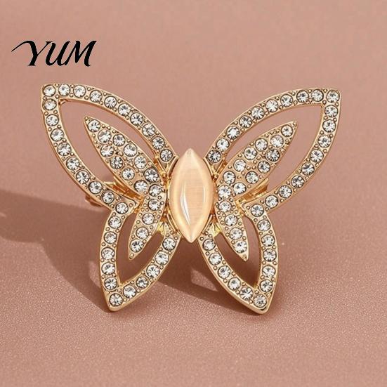 Romantic Butterfly Brooch Women Hollow Brooch, Golden Decorative Badge Clothing Accessory Pin, Sweater Cardigan Coat Dress Jewelry Accessories