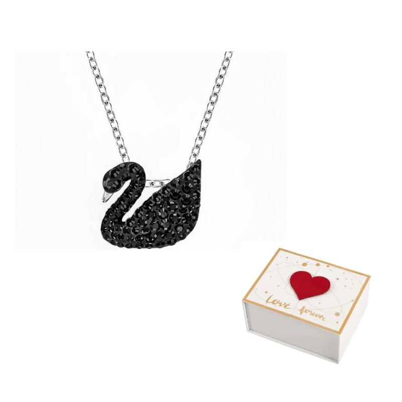 Swarovski Necklaces Womens Black F-white gift box пфальц синий