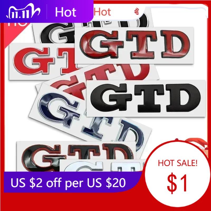 BPF1 New 1pcs 3D GTD metal Car logo letter sticker emblem tail door trunk sticker for Volkswagen VW Passat B5 B7 Polo Tiguan Gol