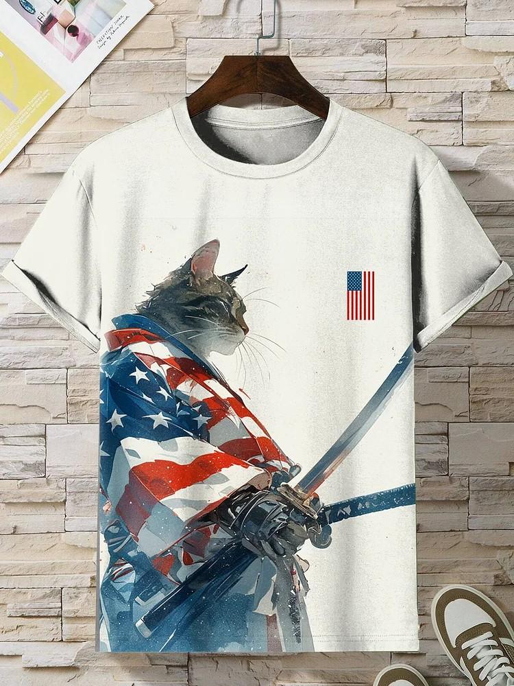 Herren Japanische Ukiyo-E Bedruckte T-Shirts Kurzarm Tees Tops 3D-Druck O-Ausschnitt Shirt Sommer Lässig Herrenbekleidung