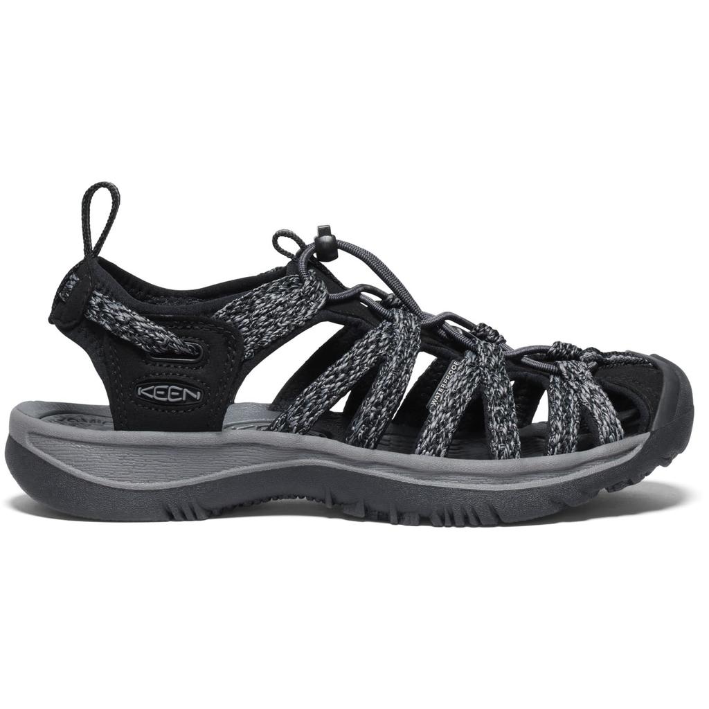 KEEN WHISPER Sandalen für cm Damen, SCHWARZ/STAHLGRAU, 25.0