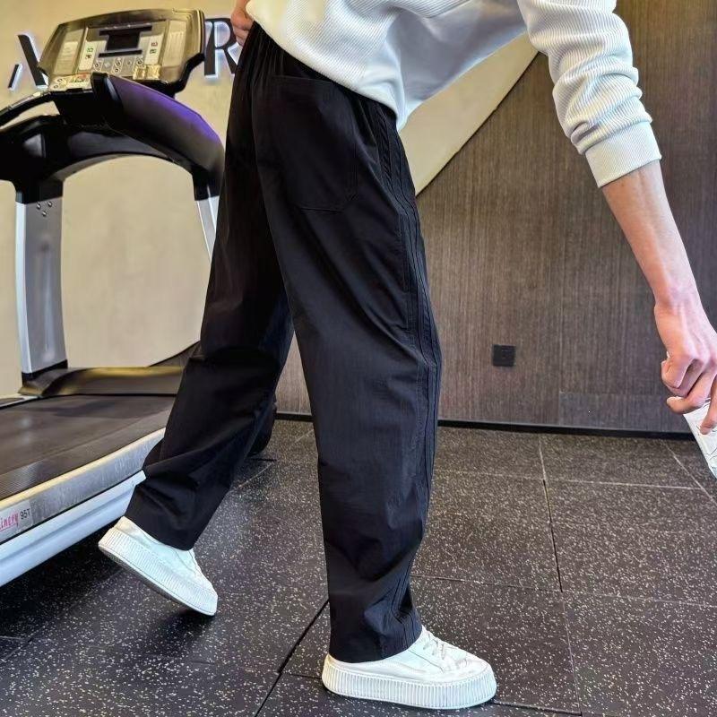 Summer straight casual quick-drying pants men's high-end trendy sports pants new ruffian handsome trend thin trousers