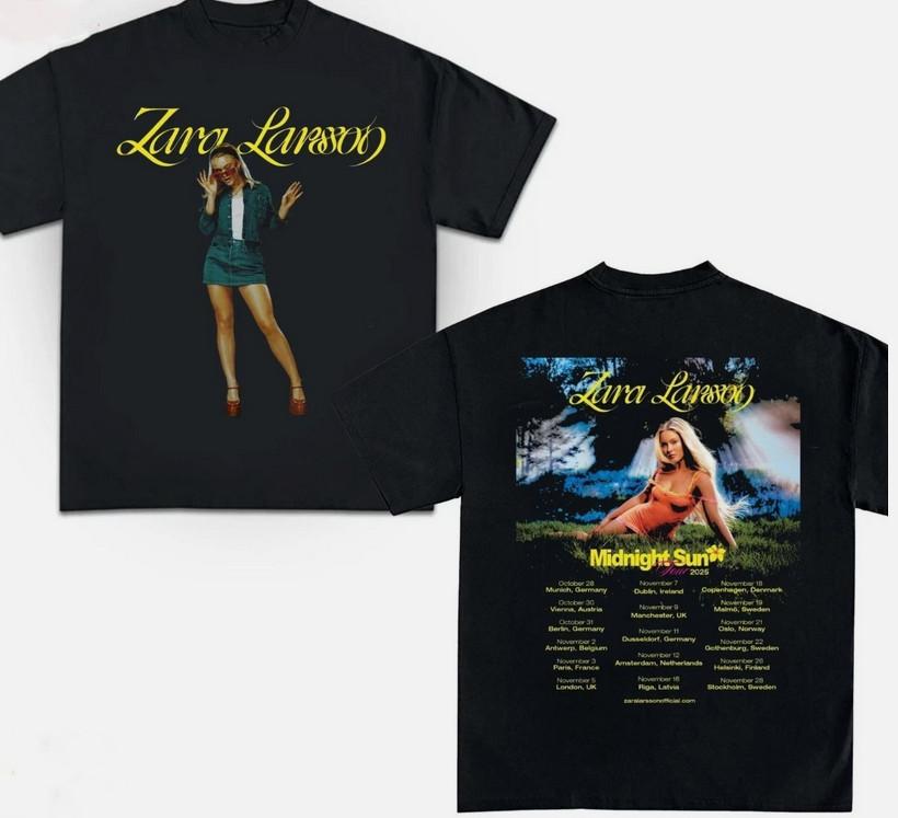 Футболка Zara Larsson Midnight Sun Tour Dates 2026 Zara Larsson Унисекс XXL