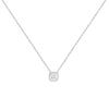 Micro-inlaid zircon sugar cube titanium steel necklace women's light luxury niche design sense clavicle chain fashion neck chain