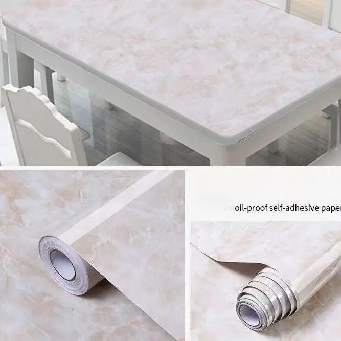 Adhesivos Gruesos Impermeables de PVC con Patrón de Imitación de Mármol Moderno Vinilo Autoadhesivo Papel Pintado Renovación de Muebles Encimera de Cocina