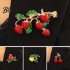 Bag Decoration Pin Oil Dripping Fruit Brooch Alloy Cherry Strawberry