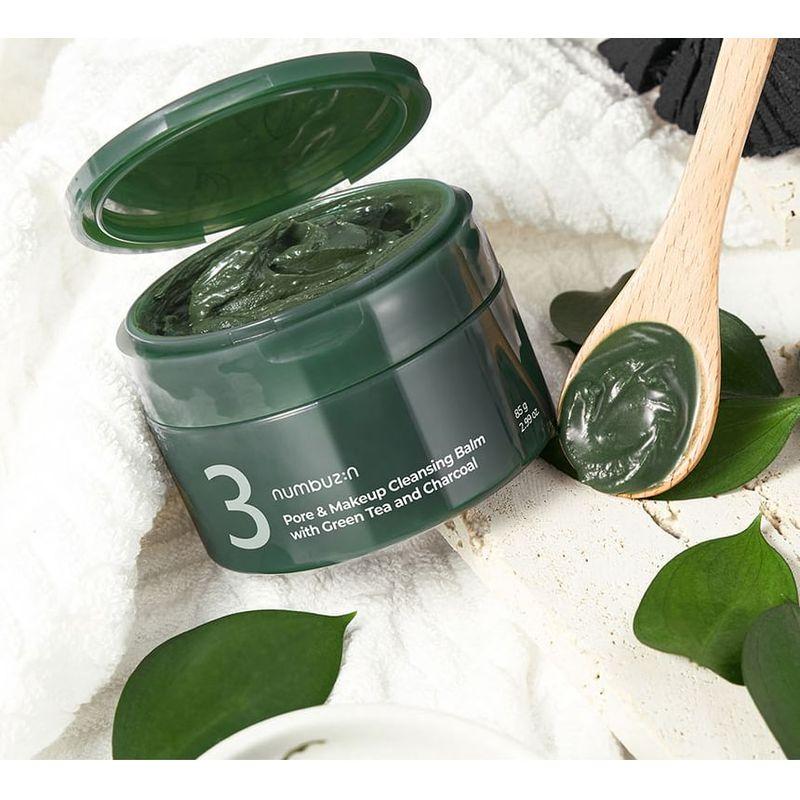 numbuzin - No.3 Pore & Makeup Cleansing Balm With Green Tea And Charcoal