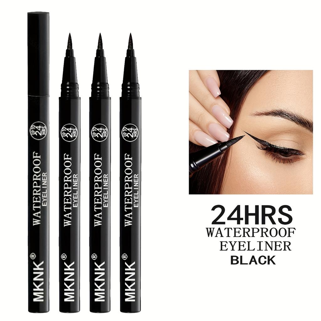 Crayon eye-liner liquide ultra-fin et waterproof, séchage rapide, anti-bavures, longue tenue, noir, application précise pour un maquillage des yeux spectaculaire.