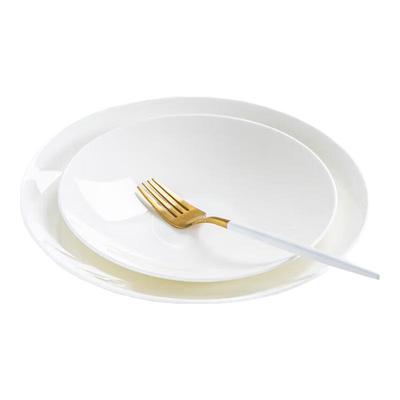 Jingdezhen White Ceramic Round Deep Plates