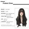 7jhh Wigs Popular Brown Ash Long Deep Wave Hair Lolita Wigs With Bangs Synthetic Wig For Women Fashion Thick Curls Wigs Girl
