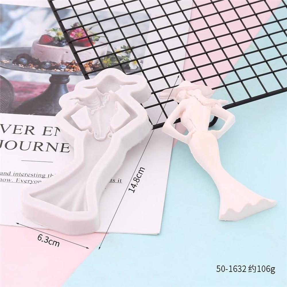 DIY Fondant Silikonform Mädchen Prinzessin Königin Fondant Kuchen Silikonform Schokoladenkuchenform