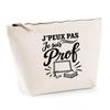 Toiletry Bag - PLANETEE - I Can't I'm a Teacher I Can't Minimalist - Beige - 100% Cotton - 3 L