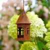 Retros Iron Castles Candle Stand Weather Resistant Iron Castles Sculpture Durability Garden Decoration