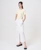 ETMON Slit Pintuck T-Shirt, Light Yellow