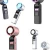 Portable Folding Handheld Fan with Digital Display and High-Speed Cooling