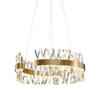 Amsterdam - Chandelier 60 Cm, LED Ring 118 W, Brushed Brass, K9 Gold Crystal