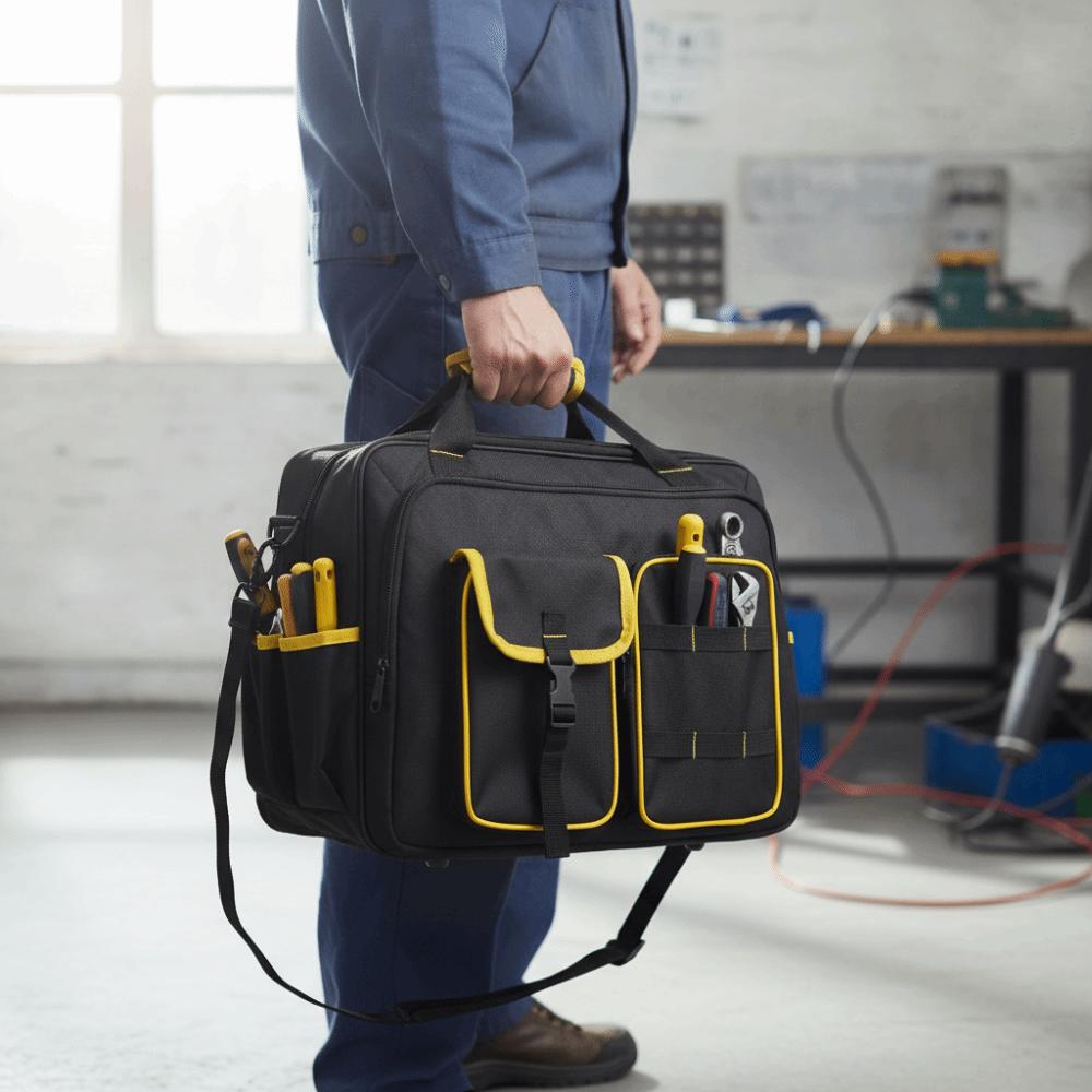 Wear-resistant Tool Organizer Large Capacity Tool Tote Bag Shoulder Strap Tool Bag Workshop