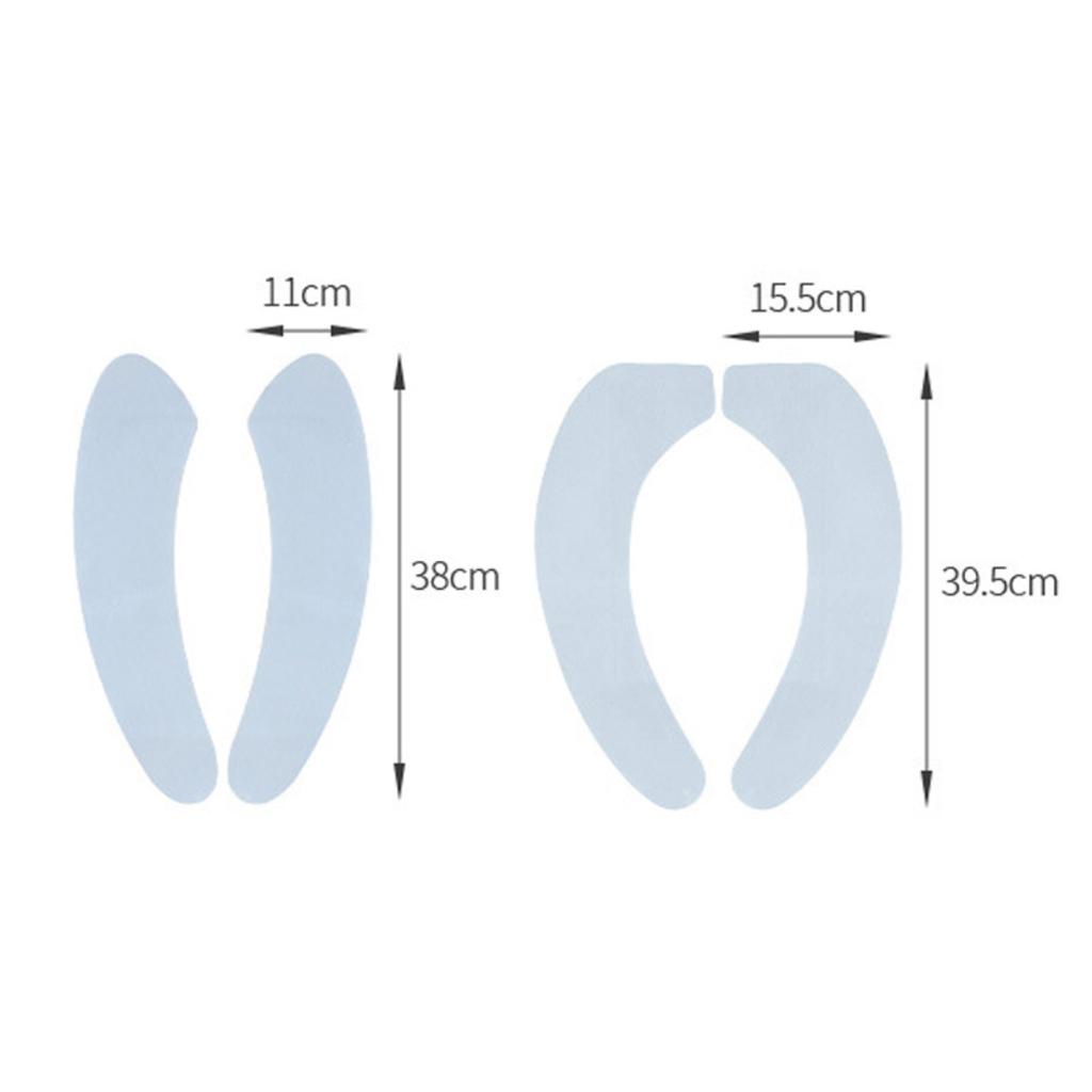 2PCS Washable Toilet Seat Cover Pad Static Adhesive Polyester Toilet Seat Sticker Soft Reusable Bathroom Closestool Warmer Mat