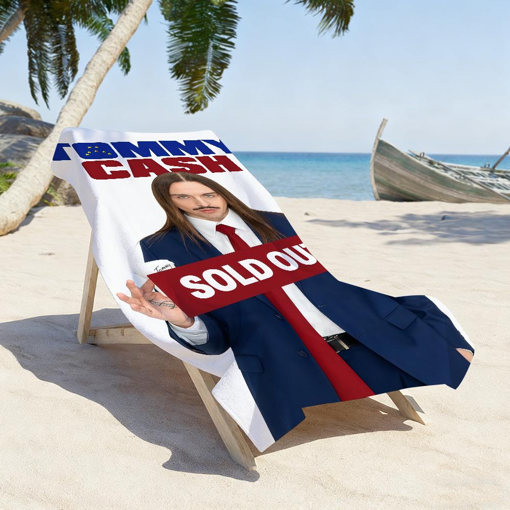 Singer Tommy Cash Towel Sports Quick Dry Travel Camping Gear Sandproof Soft Light Large Beach Towel