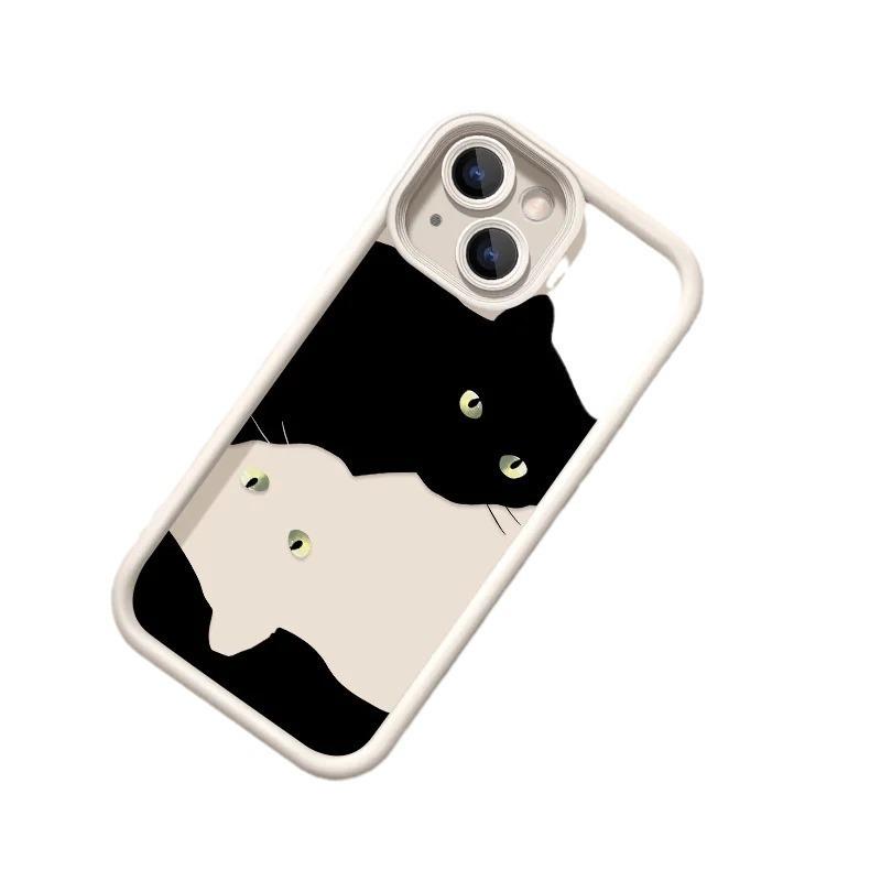 Fun Black Cat for iPhone15ProMax Mobile Phone Case Apple 14 Matte 13 Cute 12 Advanced Sense 11 Trendy