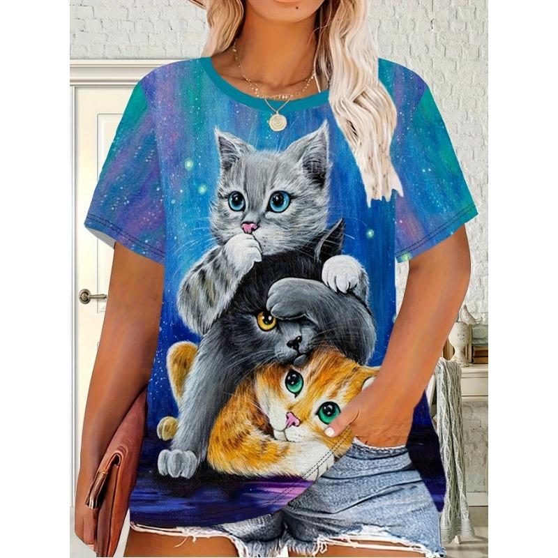 Summer plus size women s short sleeve T-shirt 4XL